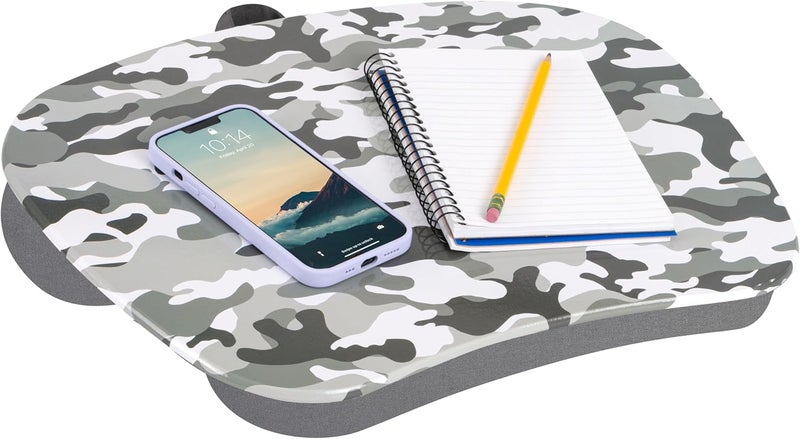 LapGear MyStyle Portable Lap Desk with Cushion - Gray Camo - Fits up to 15.6 Inch Laptops - Style No. 45325 - Image 1